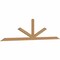 Ekena Millwork Saratoga Timber Gable Bracket, Western Red Cedar, 108"W x 27"H x 1 1/2"D x 3 1/2"F, 6/12 Pitch GBW108X27X0204SAR00SWR - alternate 2